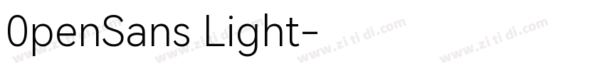 0penSans Light字体转换